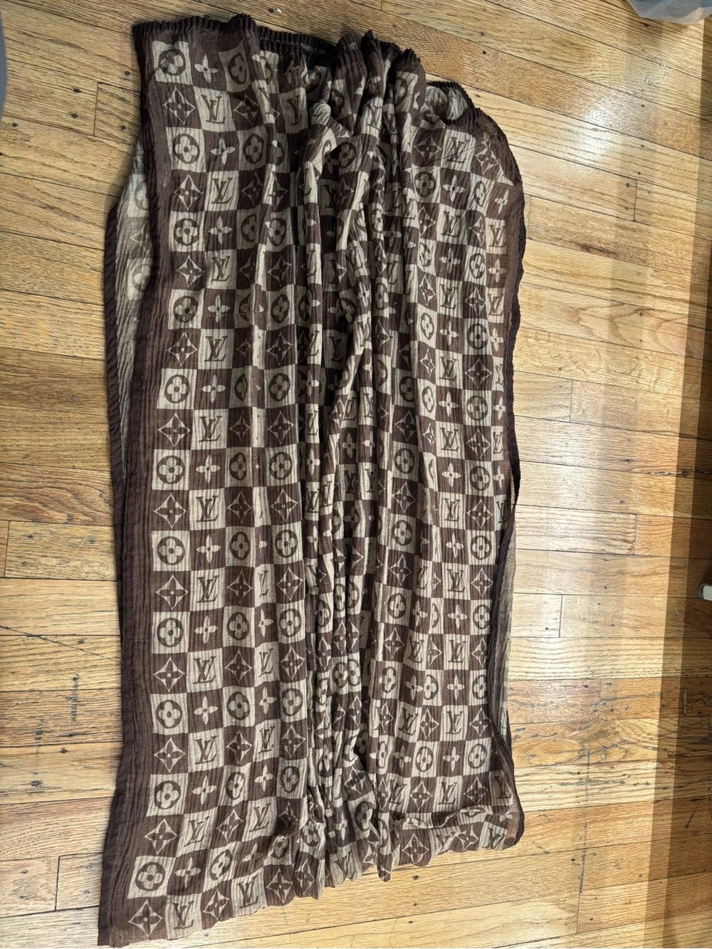 Louis Vuitton Brown & Beige Monogram Wrap